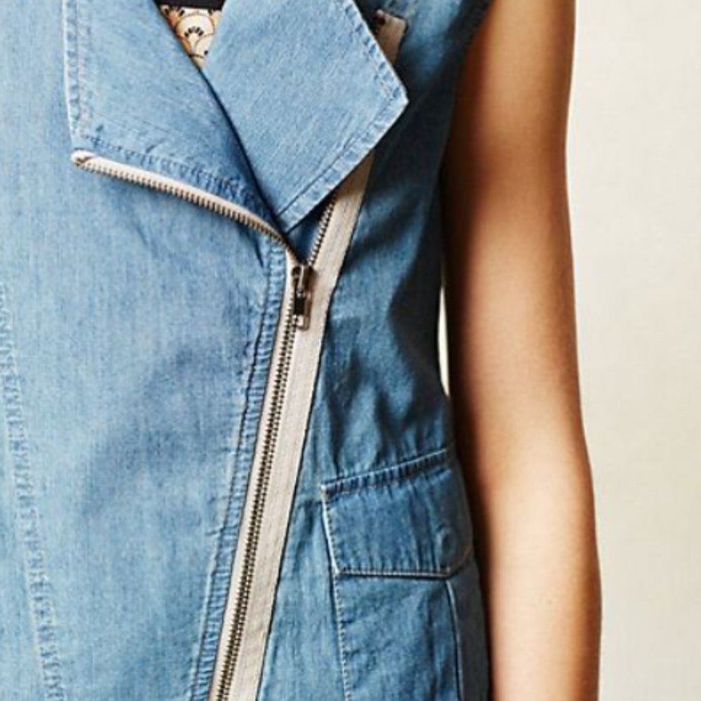 Sanctuary Denim Moto Vest Small